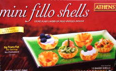 Mini Fillo Baked Shells 15ct AF Req 1.9oz